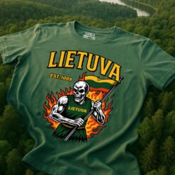 Lietuvos sirgaliaus marškinėliai „kaukolė“